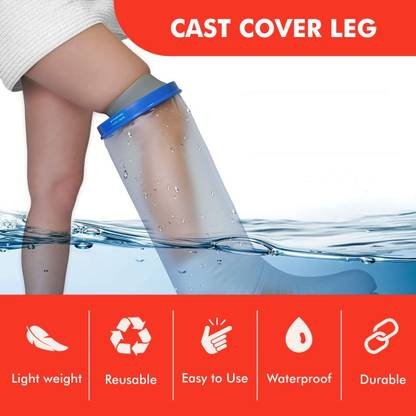 DipNish Waterproof Leg Cast Cover for Shower and Bath Foot Support........ Foot Support