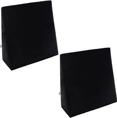 Frido Complete Back Support Wedge Cushion Set of 2 with 2 Covers, Memory Foam Pillow Back / Lumbar Support