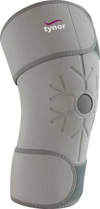 TYNOR Cool Pack Knee Wrap, Grey, Universal Size, 1 Unit Knee Support