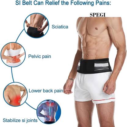 Spegi Sacroiliac SI Joint Hip Support Belt For Pain Relief Lower Back / Lumbar Support Back / Lumbar Support