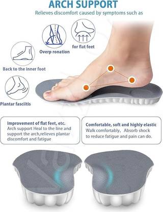 primetreads Foam Washable Insoles Arch Support Soft Comfortable for Men Shoes Insole