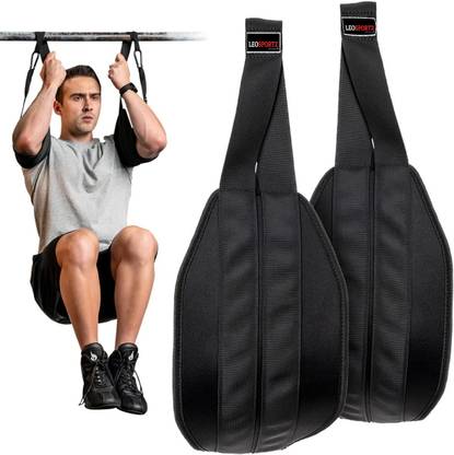 Leosportz Hanging Ab Straps (2 pack), Pull Up Straps Shoulder Support