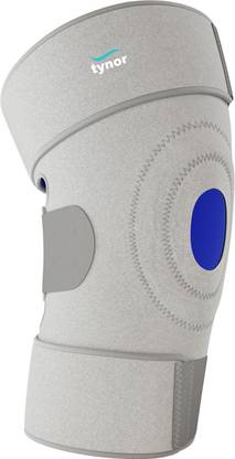 TYNOR Knee Wrap (Neoprene), Grey, Universal Size, 1 Unit Knee Support