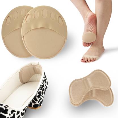 ORA Forefoot Pad WITH HEEL GRIPS, Honeycomb Fabric Metatarsal Pads Foot Support