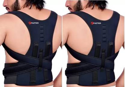 FAZTER Premium Back Brace With Dual Steel Metallic Plate At Back For Band Posture Posture Corrector