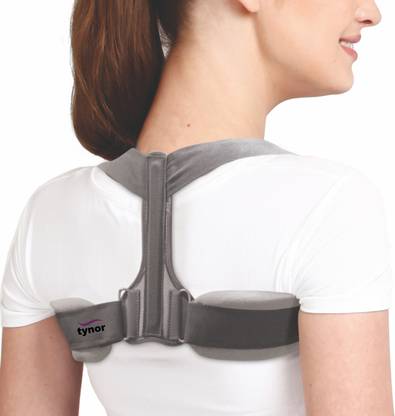 TYNOR Clavicle Brace with Fastening Tape, Grey, XXL, 1 Unit Shoulder Support