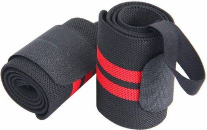 maaya Wrist Support Band with Thumb Loop for Gym, Weight Lifting, Power Lifting, -2 Pair Wrist Support