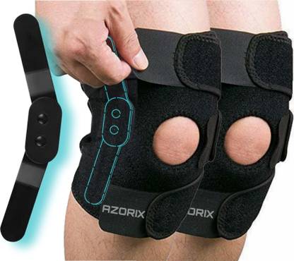 AZORIX Hinge Knee Support Brace Open Patella for Knee Pain Relief and Injury Recovery Knee Support