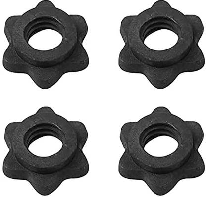 TOOKIE Dumbbell Hex Nut 2 Pairs Weight Lifting Spinlock Collars Nonslip Screw Clamp Back / Lumbar Support