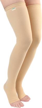 टाइनोर Compression Stocking Mid Thigh Classic, Beige, XL, Pack of 2 नी सपोर्ट