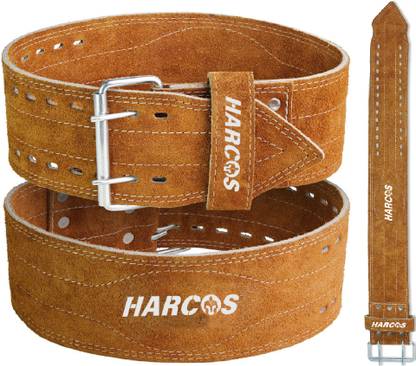 HARCOS Real Leather Power Lifting gym belt backPain support & Squatting Fitness No Tear Abdominal Belt
