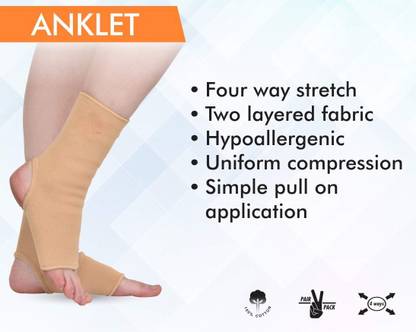 smile4u Ankle Compression Brace Socks ZS-54 Silicone Strips for Injuries, Pain Relief Ankle Support