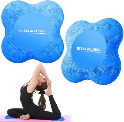 Strauss Yoga Knee Pad Cushions | Yoga Accessories | Support For Knees & Elbows (Pair) Knee Support