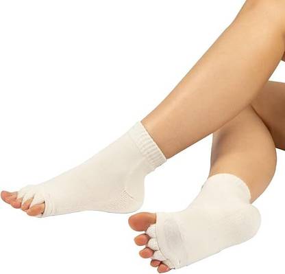 Queue Men Women Cotton Foot Alignment Ankle Length Socks Ankle Support