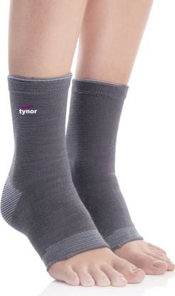 TYNOR Anklet Comfeel, Grey, Large, Pack of 2 Ankle Support