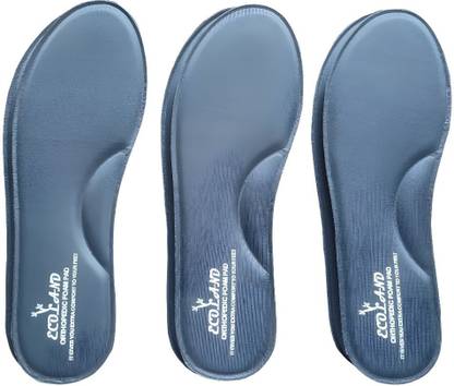 ECOLAND ASTARZ Memory Foam Shoe Insoles Comfortable Insoles Supports Heel (Pack of 3) Insole