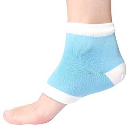 KECHINO Silicon Gel Heel Socks for Moisturize Hell Support (Blue) Heel Support