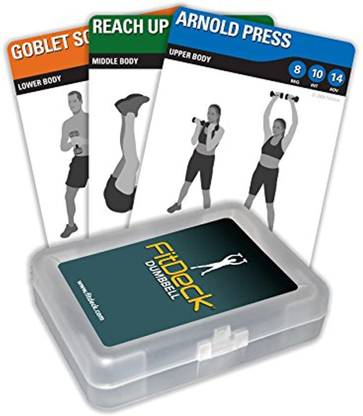 Fitdeck Illustrated Exercise Playing Cards For Guided Workouts Dumbbell Back / Lumbar Support