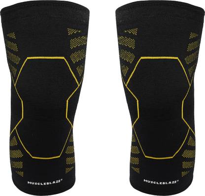 MUSCLEBLAZE Knee Support (Black, Medium) | Knee Cap for Gym & Sports Knee Support