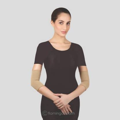 FLAMINGO Elbow Support - 2-Way Stretch Knit, Smooth Fabric, Full Range of Motion Elbow Support