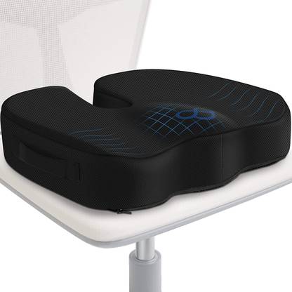 CURASIA Coccyx Seat Cushion for Office Chair Memory Foam Sciatica, Tailbone Pain Relief Back / Lumbar Support