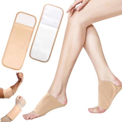 PROBEROS 2PCS Castor Oil Foot Pack Kit for Feet, Reusable Organic Thyroid Foot Castor Supporter