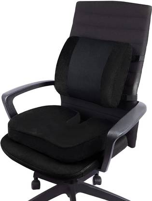 4V1 ™ Memory Foam Lumbar Pillow and Seat Cushion Combo, Coccyx Support & Backrest*14 Back / Lumbar Support
