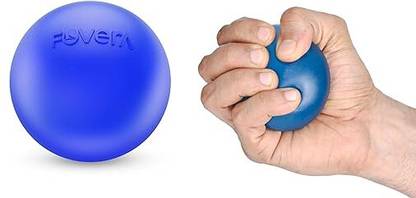 FOVERA Stress Relief HARD Squeeze Ball for Hand Therapy, Exercise (2.5 inch, Hard) Hand Support