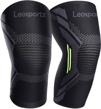 Leosportz 2 Pack Brace, Compression Sleeve Unisex, Running,Gym, Hiking Knee Support