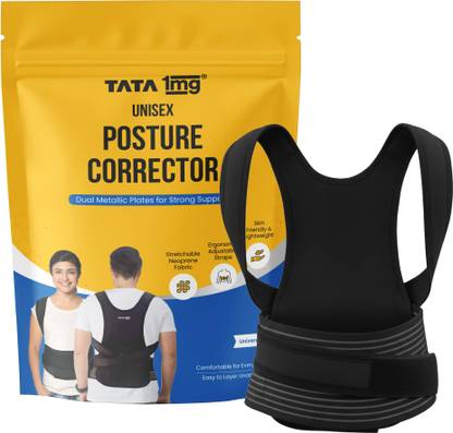 TATA 1mg Posture Corrector | Ergonomic Design with Dual Metallic Plates for Posture Corrector
