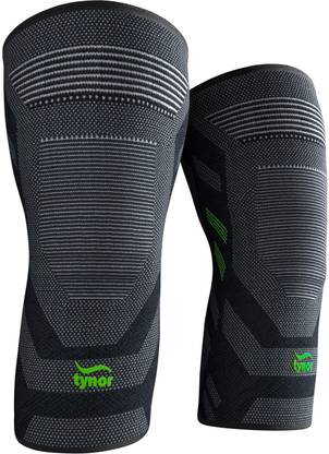 TYNOR Knee Cap Air Pro, Black & Green, Medium, 1 Pair Knee Support