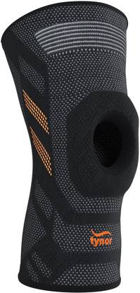 TYNOR Knee Cap Air Open Patella, Black & Orange, XL, 1 Unit Knee Support