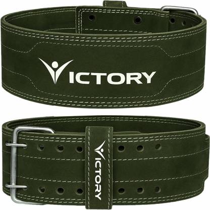 VICTORY Genuine Leather Weight Lifting Belt 4" inch Durable Comfortable Weight Lifting Belt