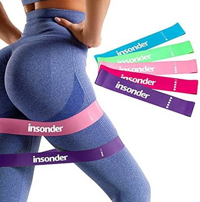 Insonder Mini Bands Set Loop Resistance Bands For Leg Exercise Fitness Workout Resistance Tube