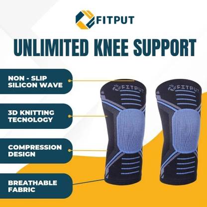 FITPUT Knee Compression Sleeve for Men and Women Knee Support Brace for Running Knee Support