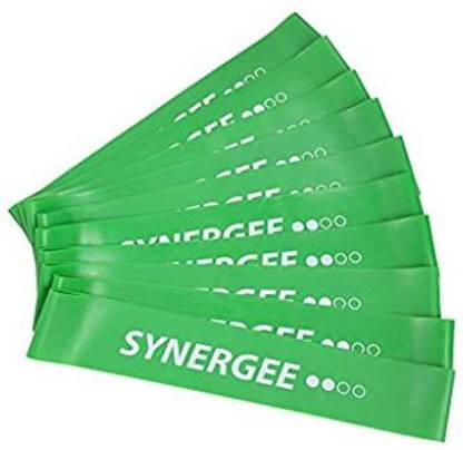 Synergee 10 Pack Mini Band Resistance Loop Exercise Bands Green Medium Resistance Back / Lumbar Support