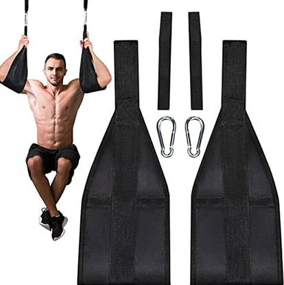 Fitcozi Pull Up Arm Straps for Ab Workout Hanging Straps (Black) Supporter