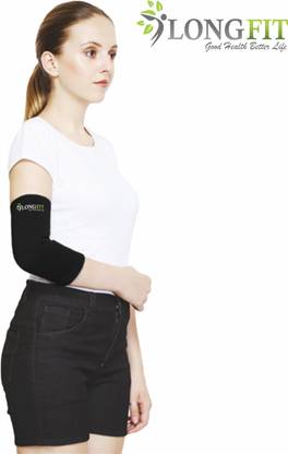 longfit Elbow Support (Compression,Pain Relief) Gym,Badminton,Cricket, Best Performance Elbow Support