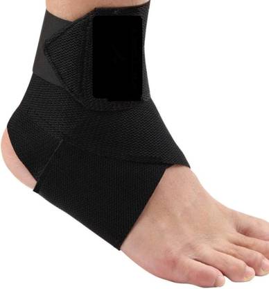 RAMDOOT Adjustable Ankle Support (pack of-1) Brace Wrap For Pain Relief Ankle Support