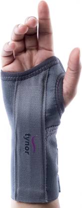 TYNOR Elastic Wrist Splint, Grey, Left, Small, 1 Unit Wrist Support