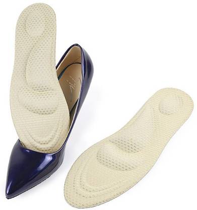Comfortinglives Shoe Insole Foot Support Shoe Insole Memory Foam Cushion Inside Sponge Insole