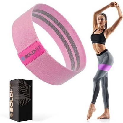 BOLDFIT Fabric Resistance Band - Loop Hip Band for Women & Men for Hip (Medium) Back / Lumbar Support
