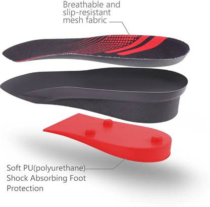 orwalk 3/4 Height Increase Insole Shoes Insole Heels insole for shoes Men and Women Insole