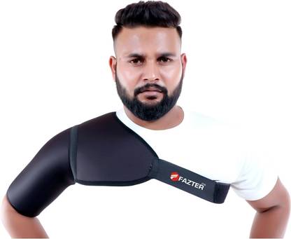 FAZTER Universal Shoulder Support Brace With Adjustable Stretch Strap Wrap Belt - Right Shoulder Support