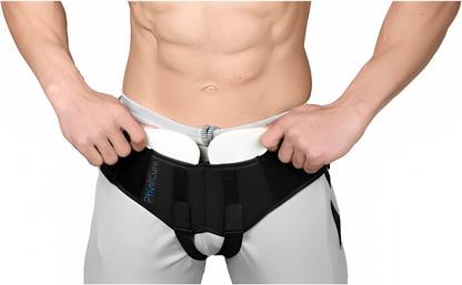 Physicure Inguinal Hernia Support Truss Brace Belt with Removable Pressure Pads-S Supporter