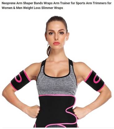 Digitalduniya Arm Trimmers Sauna Sweat Arm Bands Pair Arm Shaper AND SWEAT BELT COMBO Weight Lifting Belt