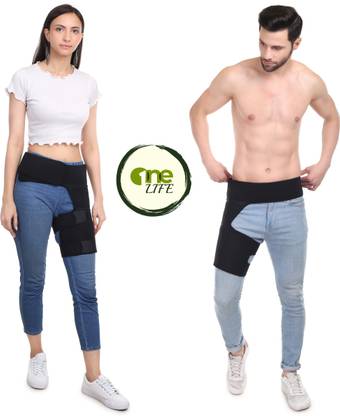 ONE LIFEN Thigh Compression Sleeve, Groin Compression Wrap, Hip Brace for Men, Women Supporter