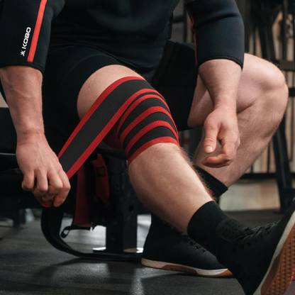KOBO Competetion Power Lifting Knee & Wrist Support Shakti Stiff-Broad-Dynamic (SBD) Knee Support