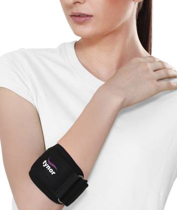 TYNOR Tennis Elbow Support, Black, Medium, 1 Unit Elbow Support