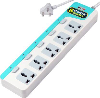 iBELL SG505X 5-Way 3 meter Spike Guard, Individual Switch, LED Indicator, Power 2500W, 5  Socket Extension Boards